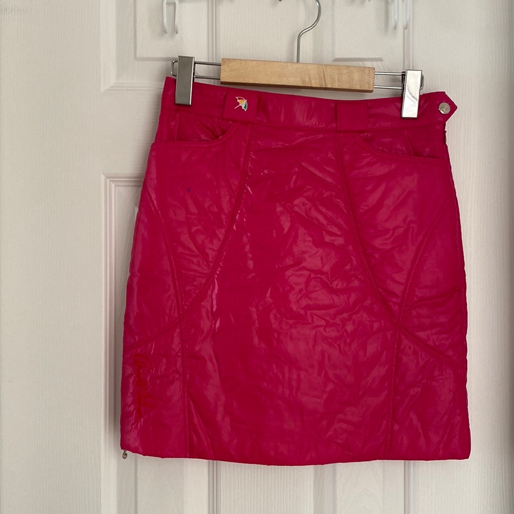 Pink puffer skirt